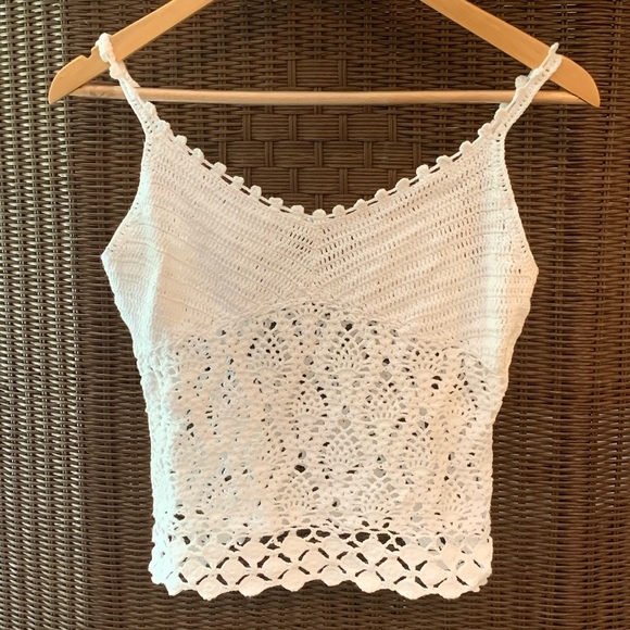 Express Tops - Express Boho-Festival Hand Knit Camisole/Tank